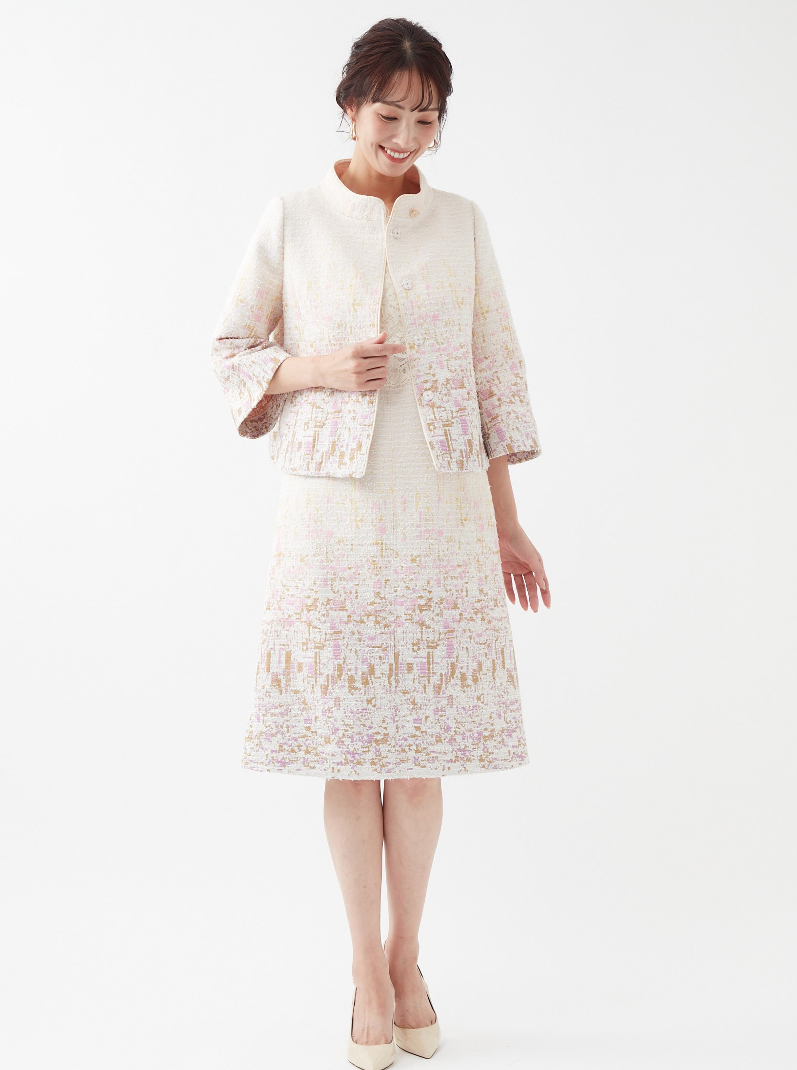 ジャケット「Lumiere Jacquard」-Rossa-