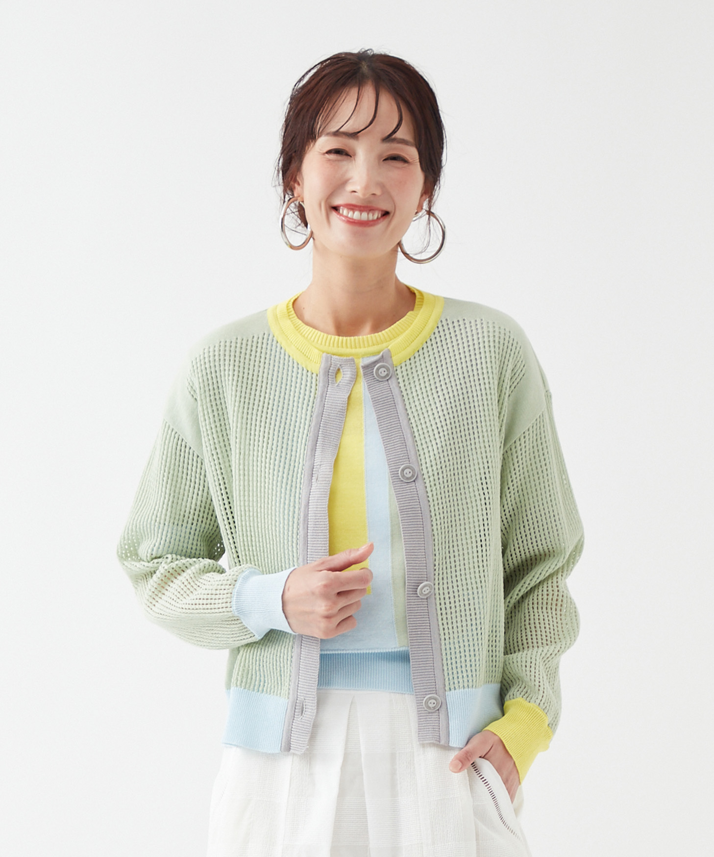 カーディガン「Epure Palette Rhythm」-Rossa-